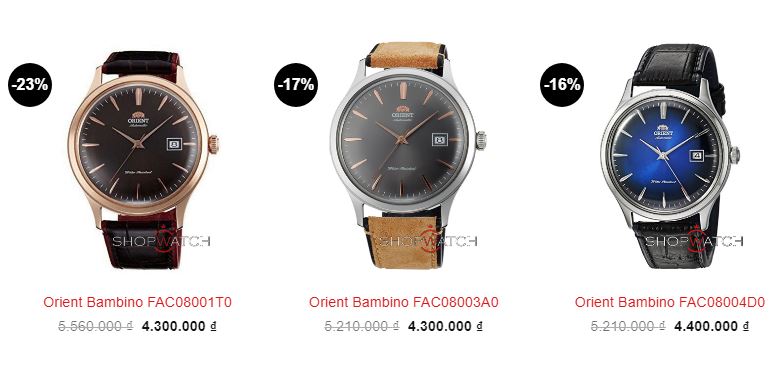 giá đồng hồ Orient Bambino Gen 4